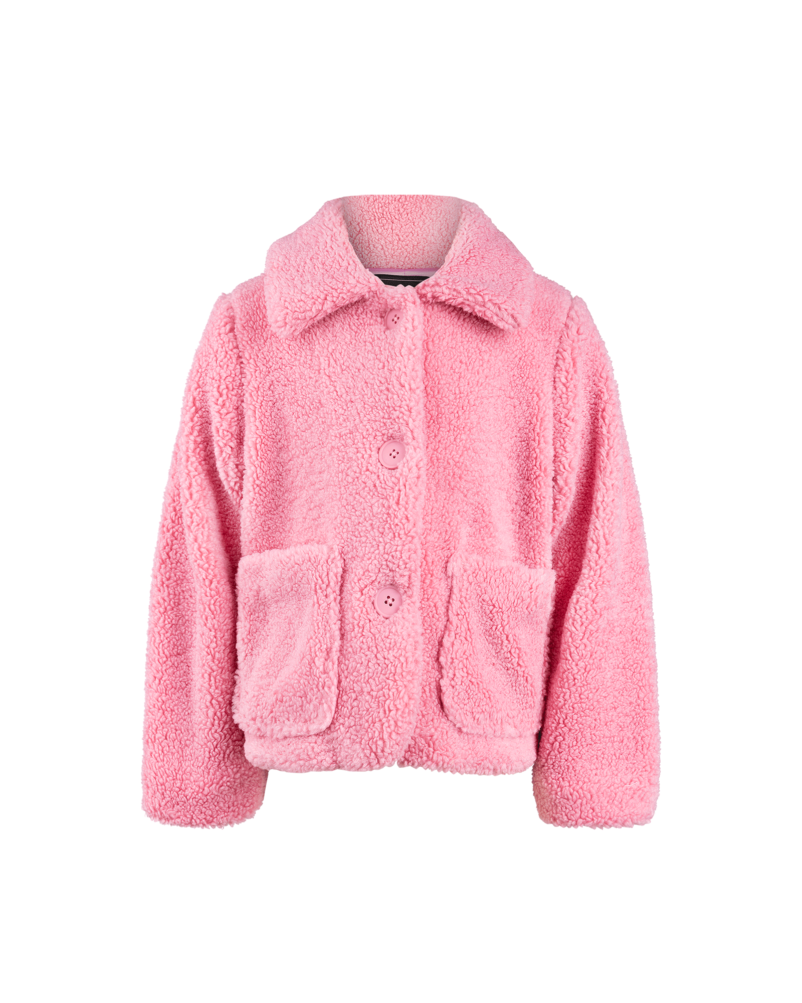 PINK FAUX SHERPA JACKET