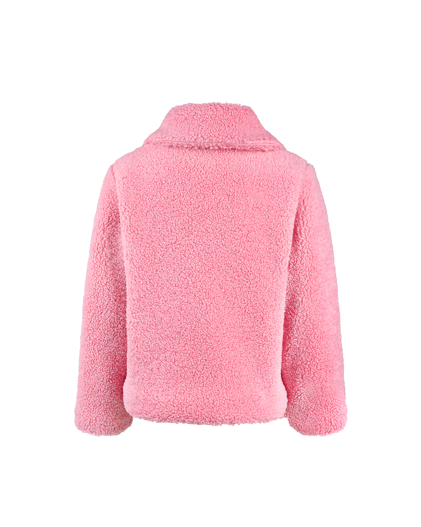 PINK FAUX SHERPA JACKET