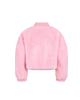 FAUX FUR RAINBOW BOMBER JACKET IN PINK