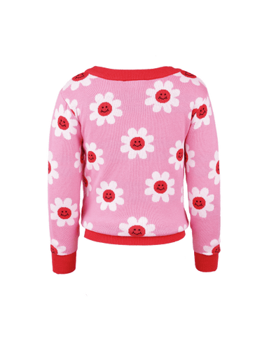 PINK DAISY KNIT JUMPER