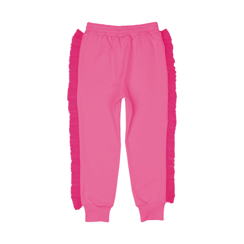 HOT PINK GLITTER TRACK PANTS