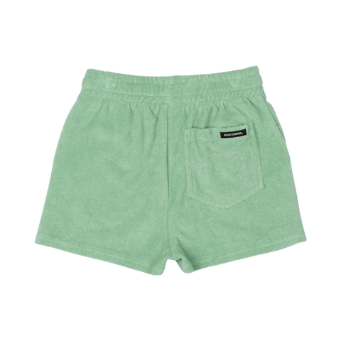 GREEN TERRY SHORTS