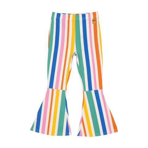 Rainbow striped flare pants online