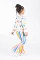 RAINBOW STRIPES HIGH WAISTED FLARES