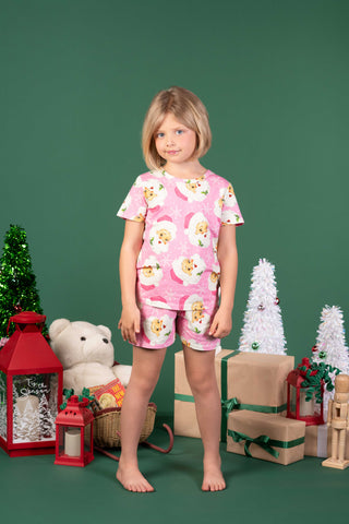 PINK RETRO SANTA PJ SET