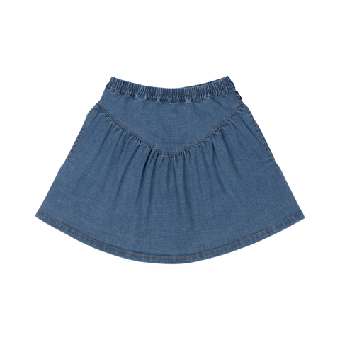 CHAMBRAY YOKE SKIRT