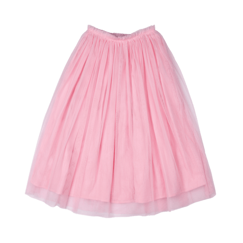 PINK TULLE OVERLAY MAXI SKIRT