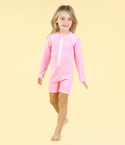 BLUSH CRINKLE RAGLAN ONE PIECE