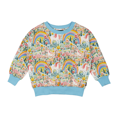 EMBROIDERED UNICORNS SWEATSHIRT