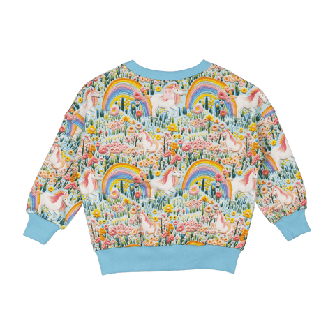 EMBROIDERED UNICORNS SWEATSHIRT