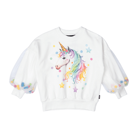 UNICORN TULLE SLEEVE SWEATSHIRT Rock Your Baby