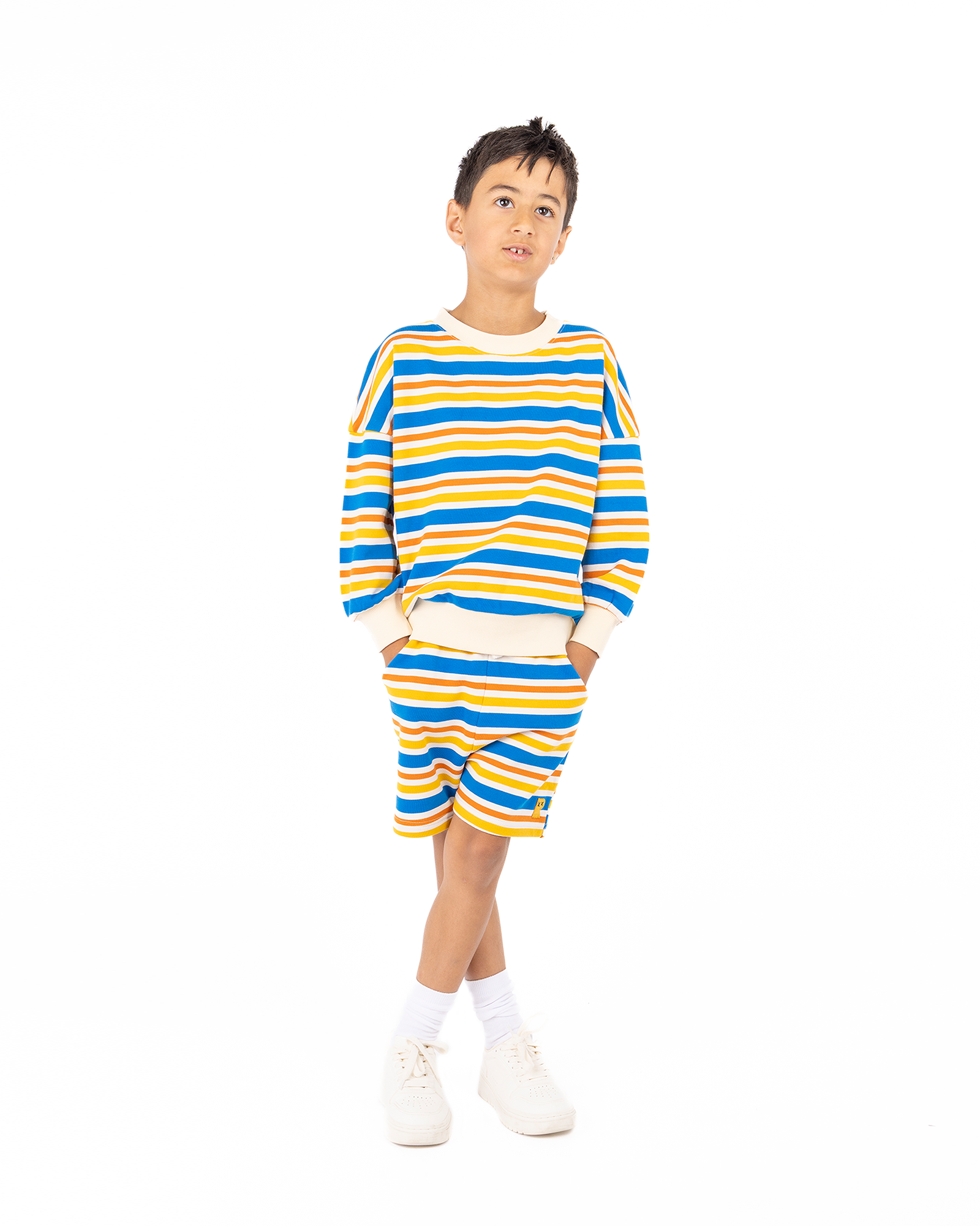 VINTAGE STRIPE TRACK SHORTS