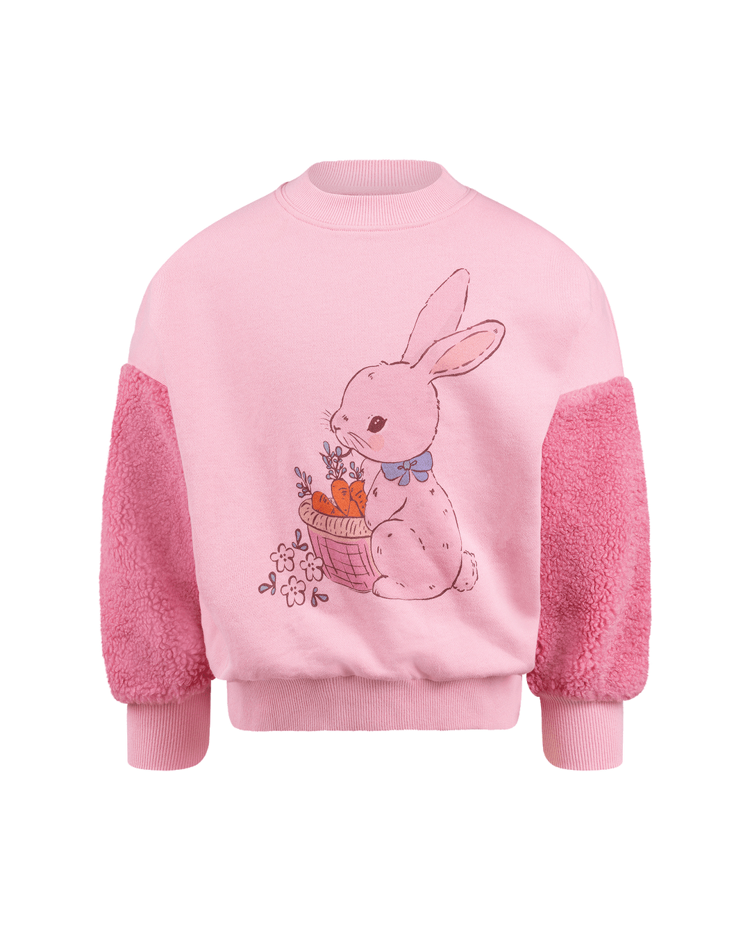 BUNNY SHERPA SLEEVE SWEATSHIRT | Rock Your Baby