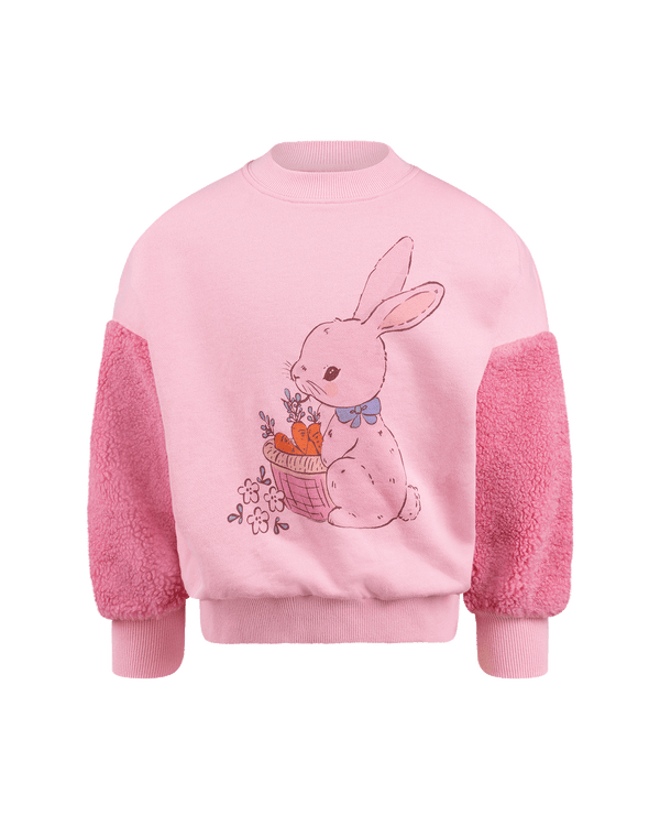 BUNNY SHERPA SLEEVE SWEATSHIRT | Rock Your Baby