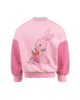 BUNNY SHERPA SLEEVE SWEATSHIRT