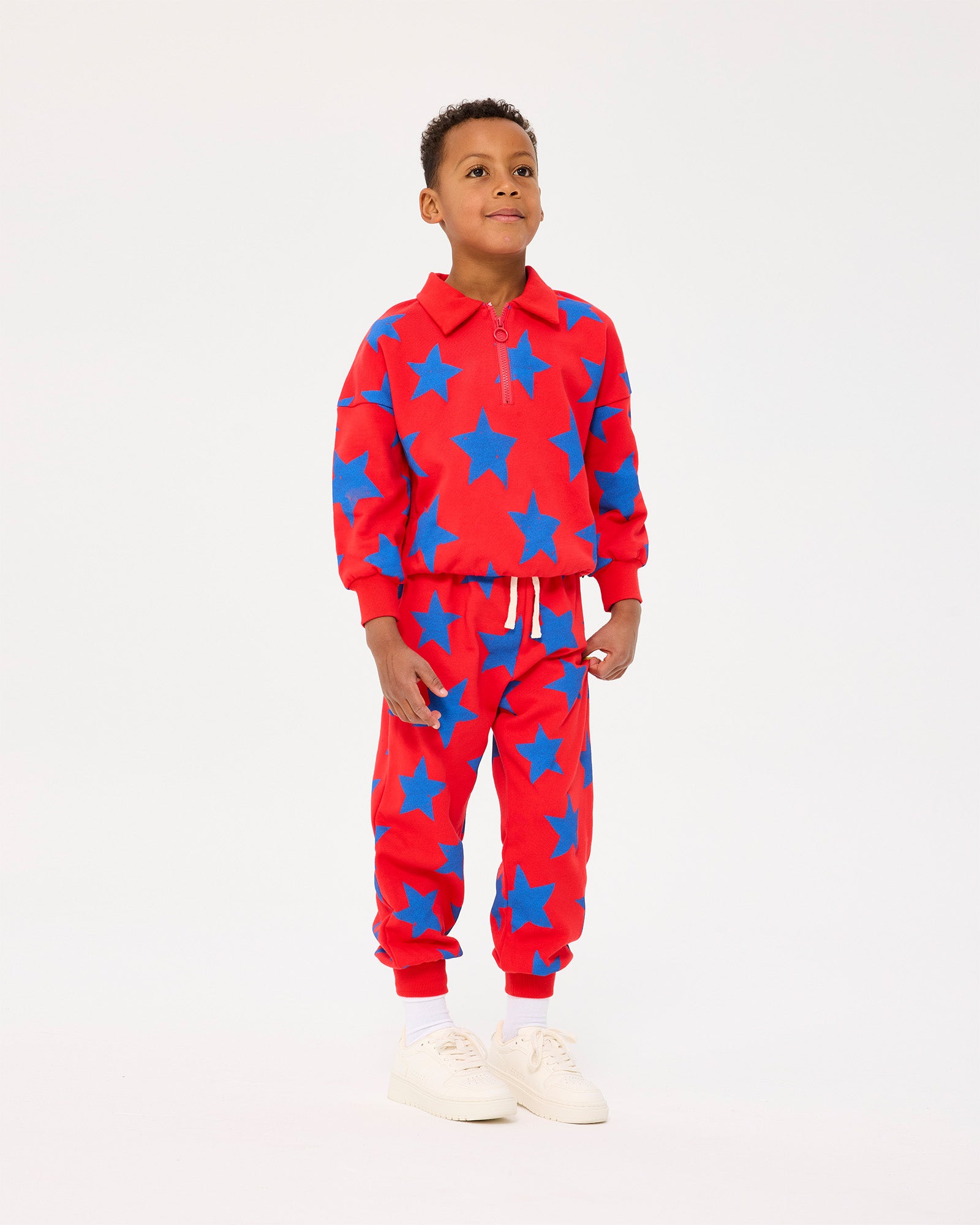 RED STAR QUARTER ZIP SWEATSHIRT