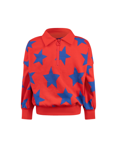 RED STAR QUARTER ZIP SWEATSHIRT