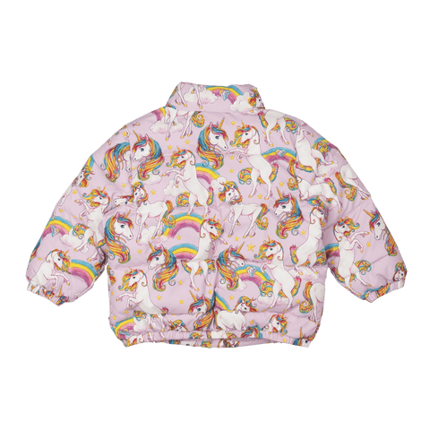 UNICORN RAINBOW PADDED JACKET WITH LINING