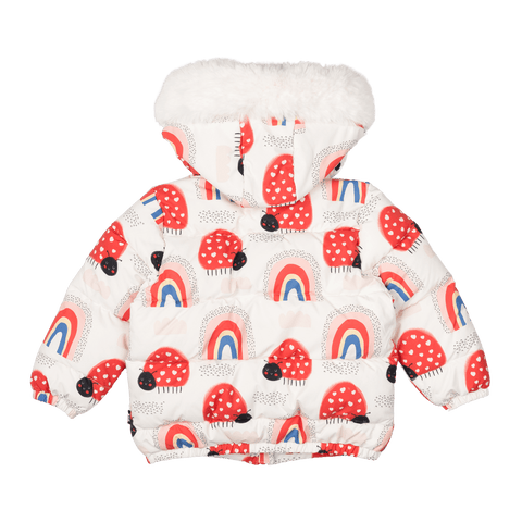 LOVE BUG RAINBOW PADDED JACKET WITH LINING