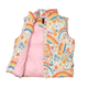 RAINBOW FLORAL PADDED VEST WITH LINING