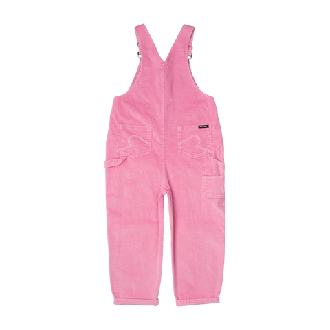 PALE PINK CORD OVERALLS