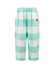 GREEN GINGHAM BARREL PANTS