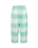 GREEN GINGHAM BARREL PANTS