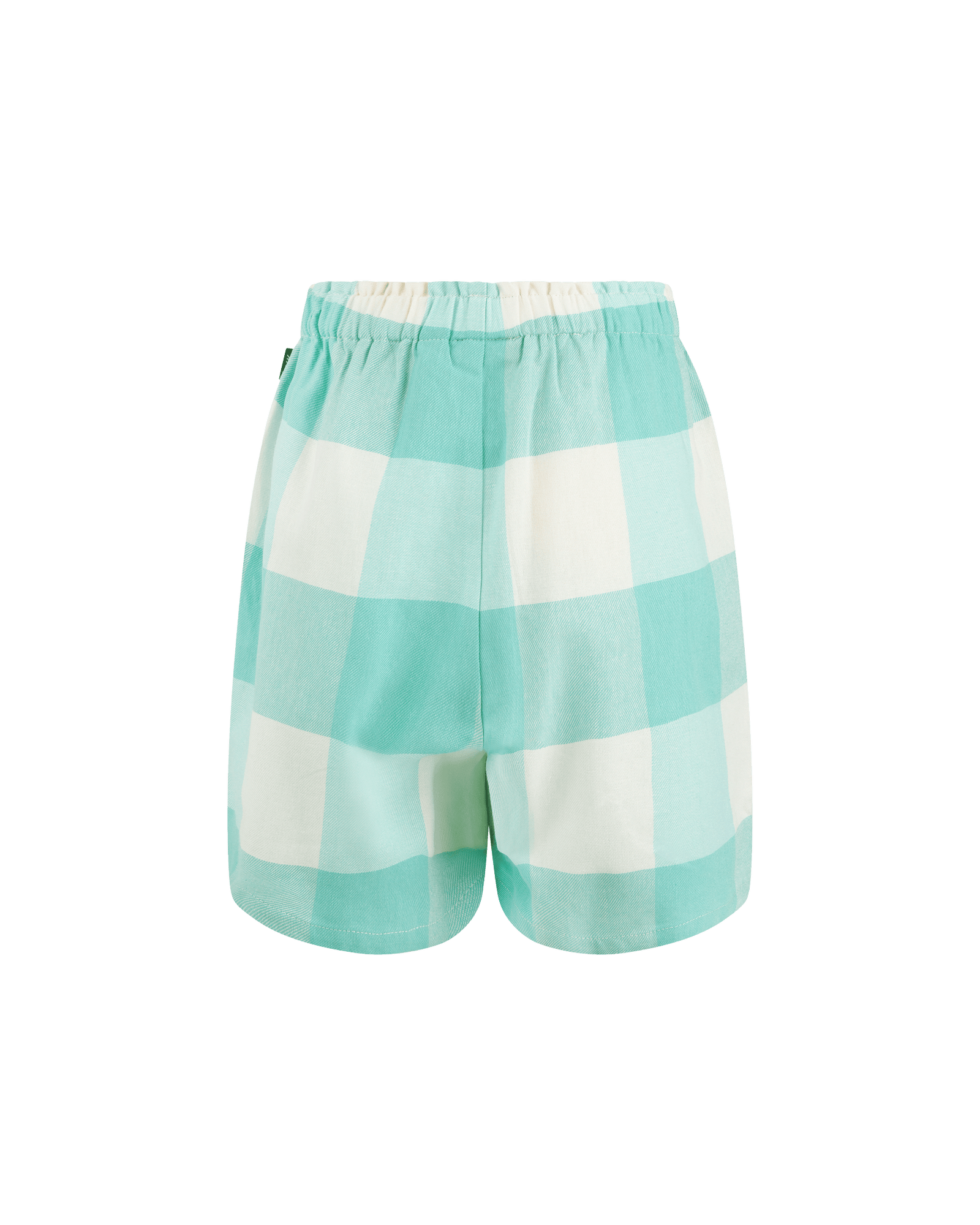 GREEN GINGHAM BARREL SHORTS | Rock Your Baby