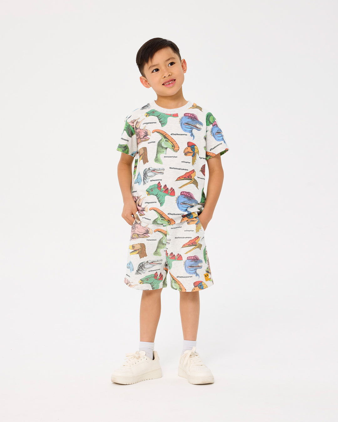 DINO BRIGHT TRACK SHORTS | Rock Your Baby