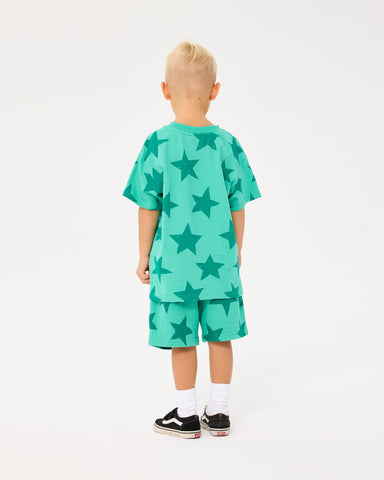 GREEN STAR TRACK SHORTS