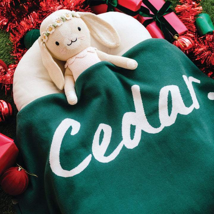 Classic Name Blanket - Forest Green