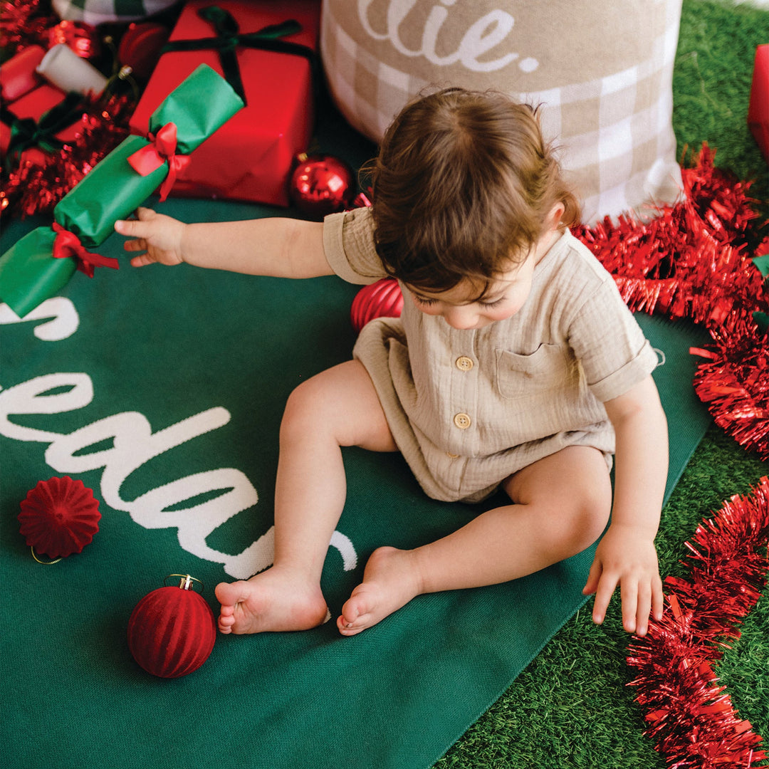 Classic Name Blanket - Forest Green