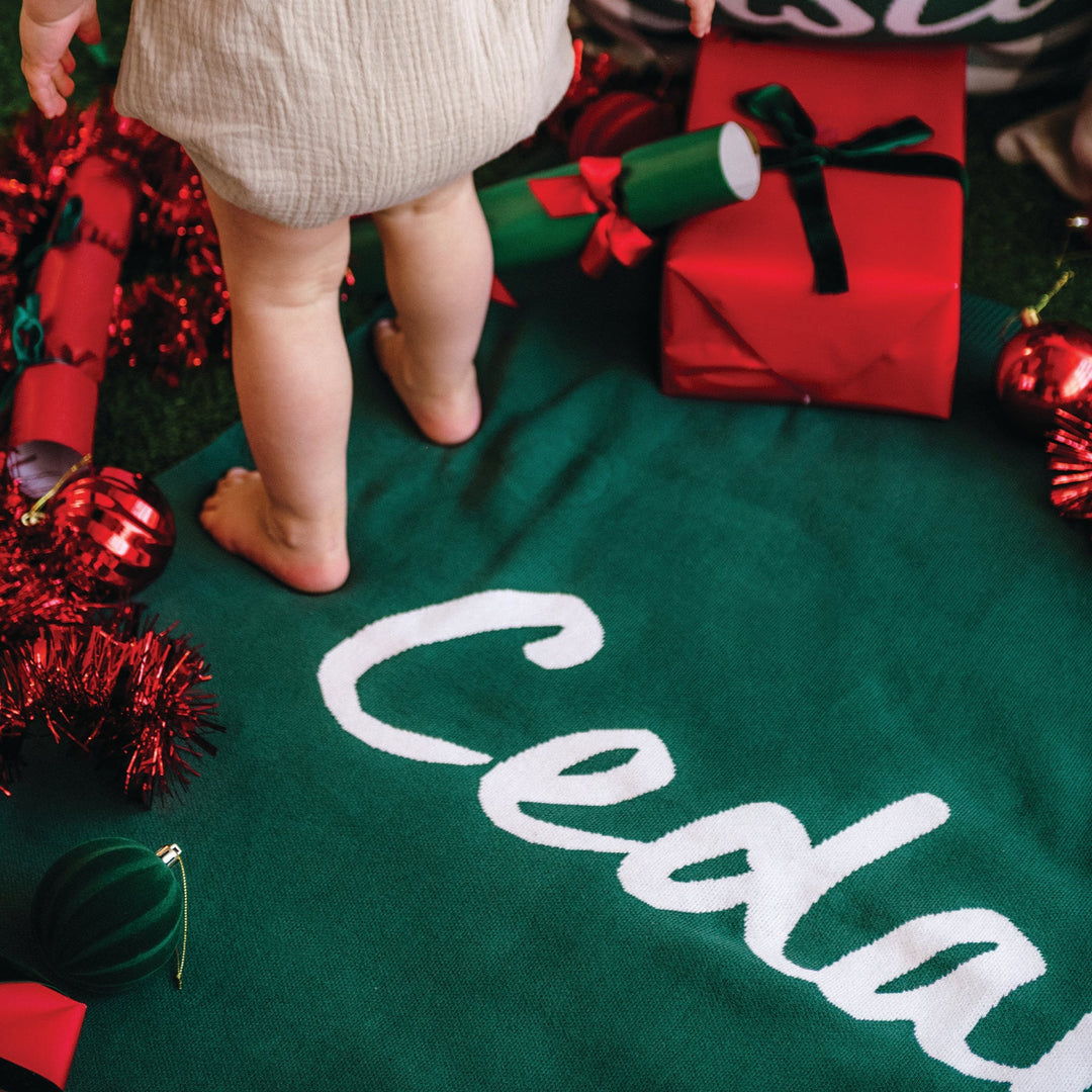 Classic Name Blanket - Forest Green