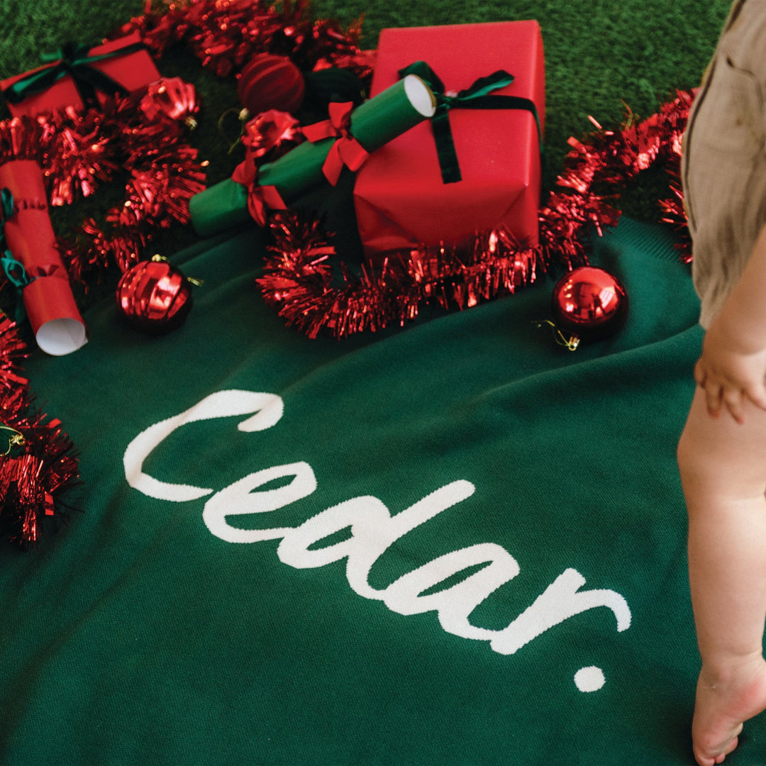Classic Name Blanket - Forest Green