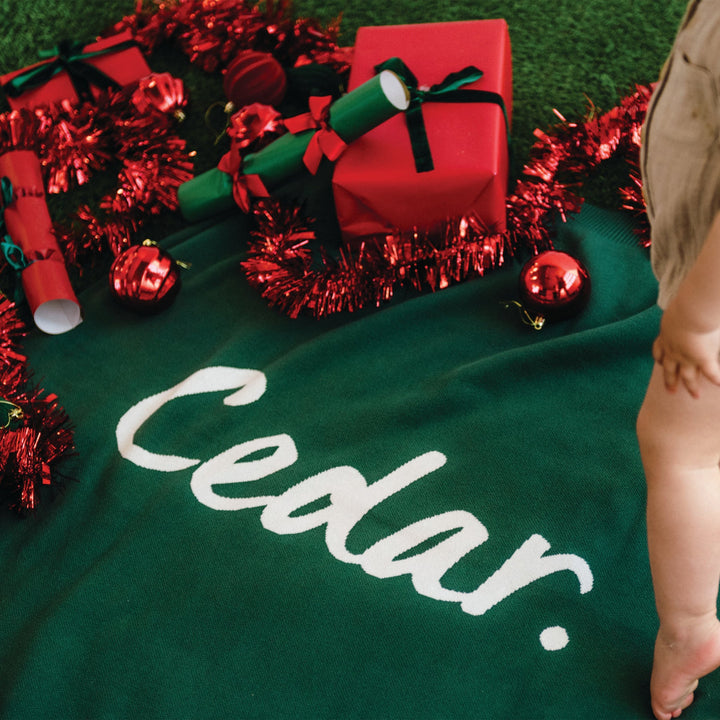Classic Name Blanket - Forest Green