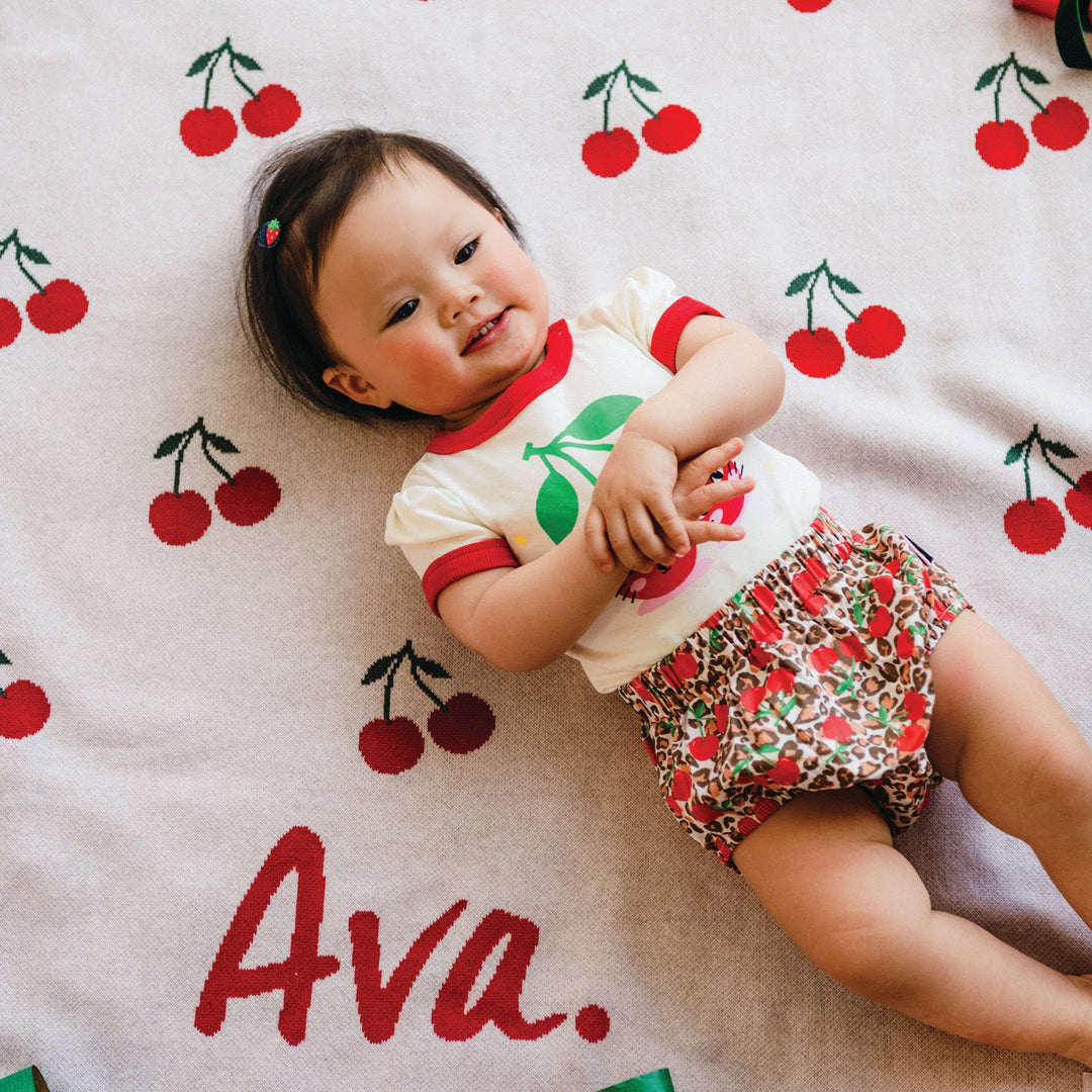 Cherry Pie Name Blanket