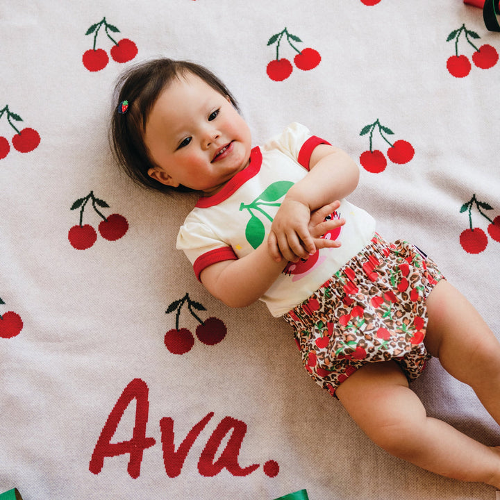 Cherry Pie Name Blanket