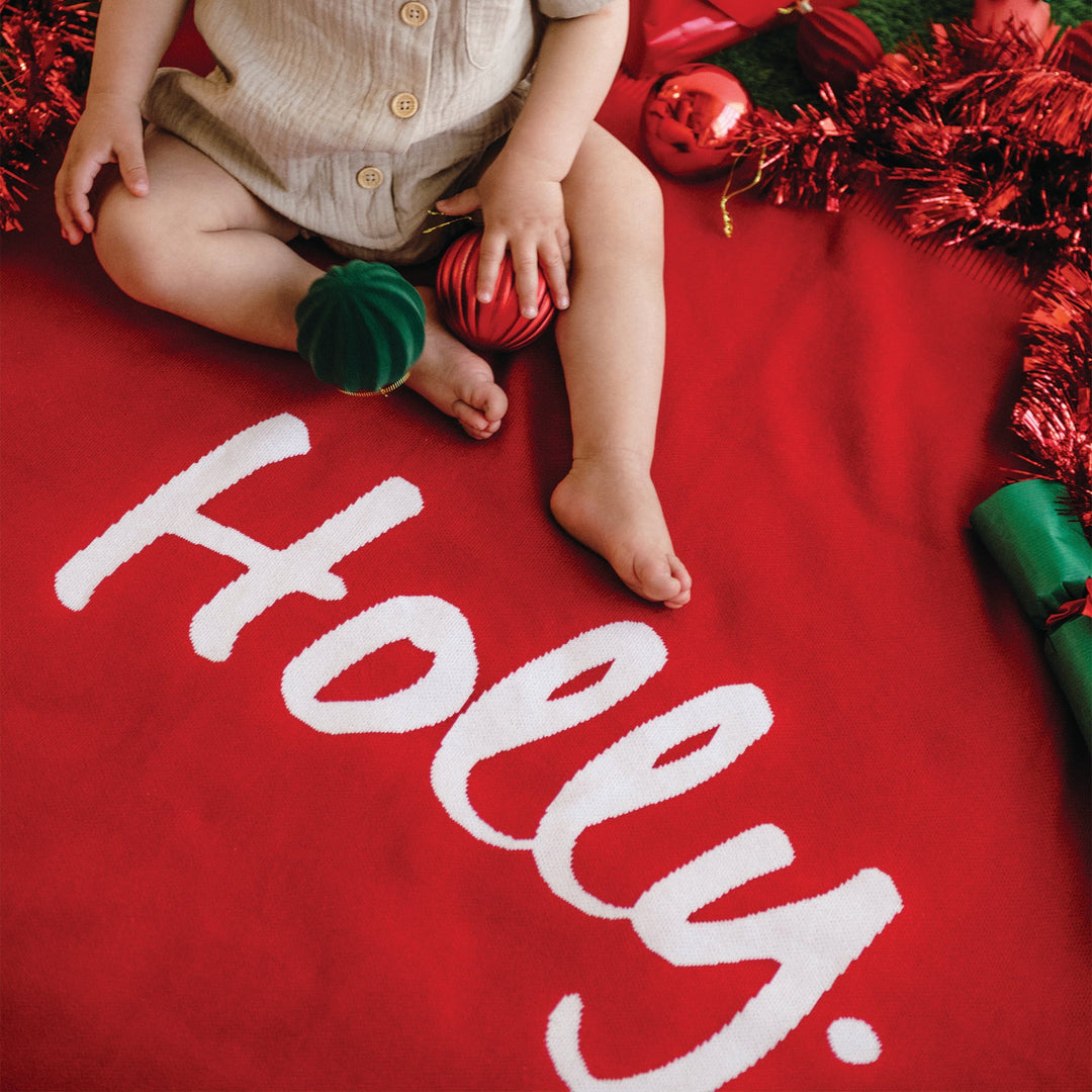 Classic Name Blanket in Red - personalised and made to order by Namely Co, view 6