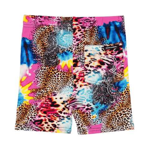 ABSTRACT LEOPARD BIKE SHORTS - Toddler Bottoms - Girls