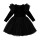 BLACK CRUSHED VELVET CIRCUS DRESS - Toddler Dresses - Girls