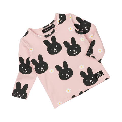 BUNNY FACE BABY T-SHIRT - Baby Top - Girls