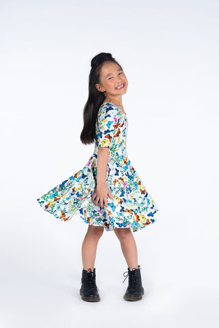 BUTTERFLIES MABEL WAISTED DRESS - Toddler Dresses - Girls