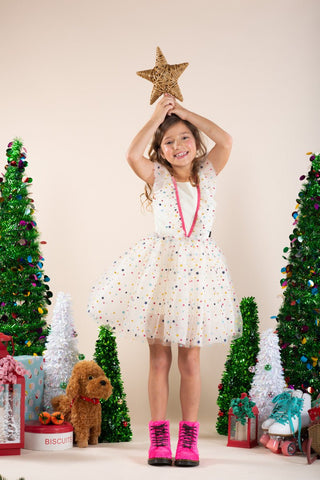 CREAM CHRISTMAS ANGEL DRESS - Toddler Dresses - Girls