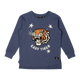 EASY TIGER LONG SLEEVE BLUE T-SHIRT - Toddler Top - Unisex