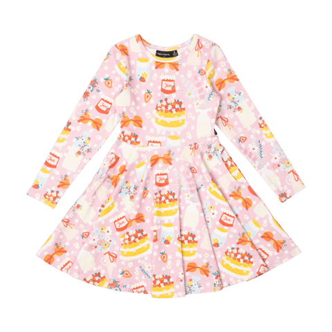 PARTY TIME PINK WAISTED DRESS - Toddler Dresses - Girls