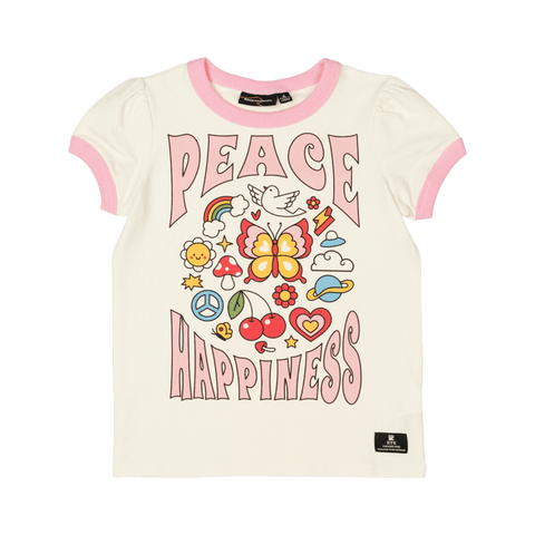 PEACE HAPPINESS T-SHIRT - Toddler Top - Girls