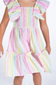 SORBET STRIPE SHIRRED DRESS - Toddler Dresses - Girls