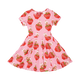 STRAWBERRY DELIGHT SHORT SLEEVE WAISTED DRESS - Toddler Dresses - Girls