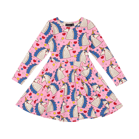 UNICORN MAGIC WAISTED DRESS - Toddler Dresses - Girls