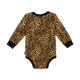 A LEOPARD SKIN BABY BODYSUIT from Rock your Baby Online with a leopard print.